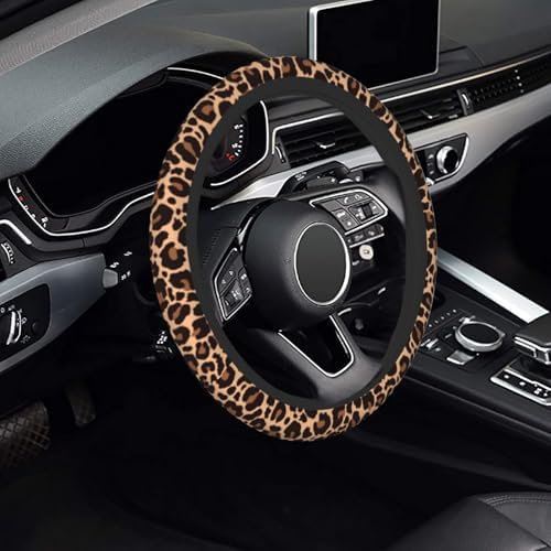 Leopard Steering Wheel Cover, Cheetah Universal Car Steering Wheel Covers - Image 2