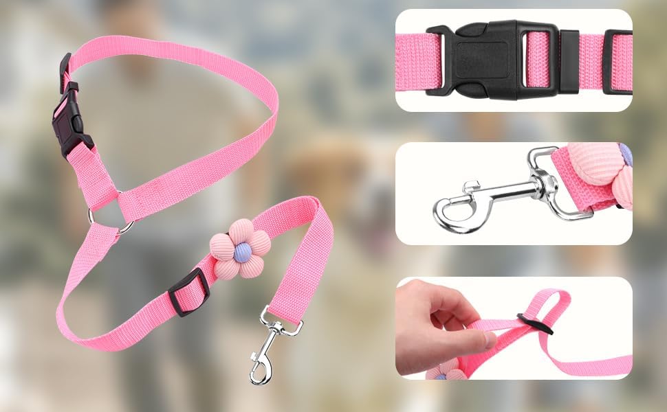 YAOHDAO Dog Seat Belt Harness for Car, Restraint Adjustable - Image 4