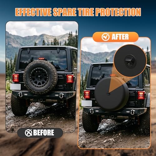 Moonet 33" Tire Cover for Jeep Wrangler JL - Image 3