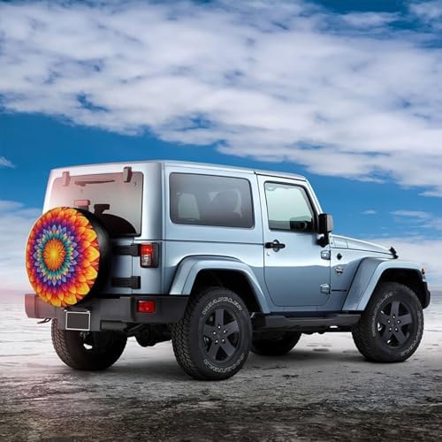 Spare Tire Cover，Mandala Camper Spare Tire Cover Waterproof Sun Protection - Image 3