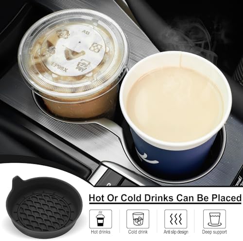 SINGARO Car Cup Holder Coaster, Silicone Cup Holder Insert, Universal Non-Slip - Image 3