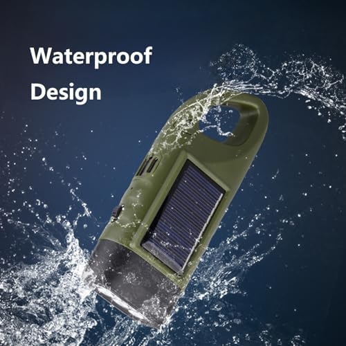 2026 Mini Hand Crank Solar LED Emergency Flashlight, USB Output, Type C - Image 6