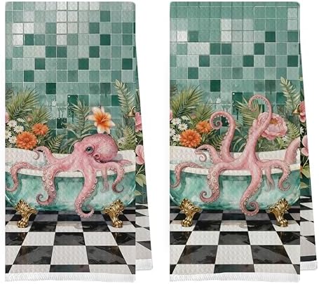 Octopus Bathroom Decor Set by Geqtt