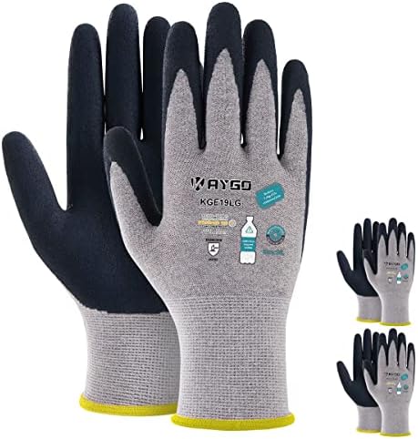 KAYGO Women's Work Gloves, Sandy Latex Grip, Breathable by KAYGO