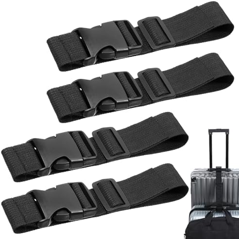 4Pcs Luggage Straps for Suitcases, Adjustable Suitcase Belt by Unknown