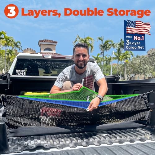 3-Layer Cargo Net for Nissan Pathfinder 2022-2026, Zoned Storage Cargo Nets - Image 2