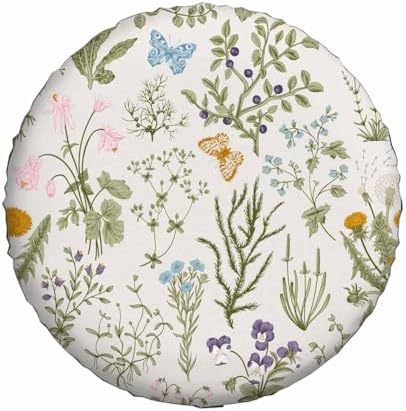 Vanilla Wildflowers Spare Tire Cover 17 inch Wheel Colorful Plants Protectors - Image 2