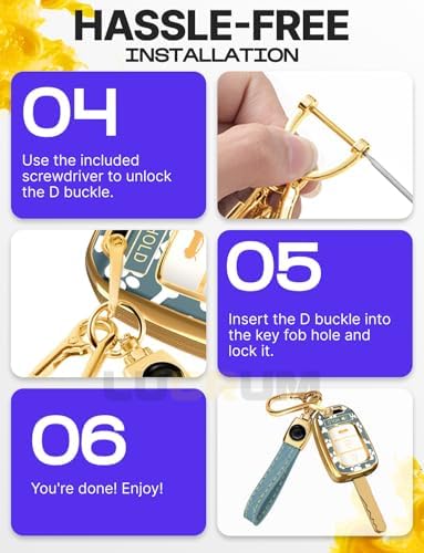 Lucrum Compatible with Honda Key Fob Cover & Keychain - Image 7