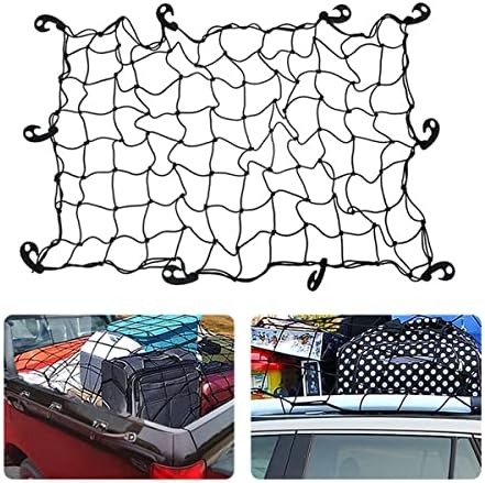 AUCELI Car Cargo Net, Adjustable Luggage Roof Sundries Grid Mesh Bag, Elastic by AUCELI