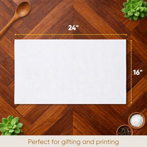 Microfiber Wholesale Sublimation Towels 6-Pack – 16x24 Waffle Weave Polyester - Image 2