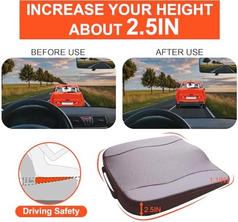 Lofty Aim Car Seat Cushion, Memory Foam Car Seat Cushions - Image 4