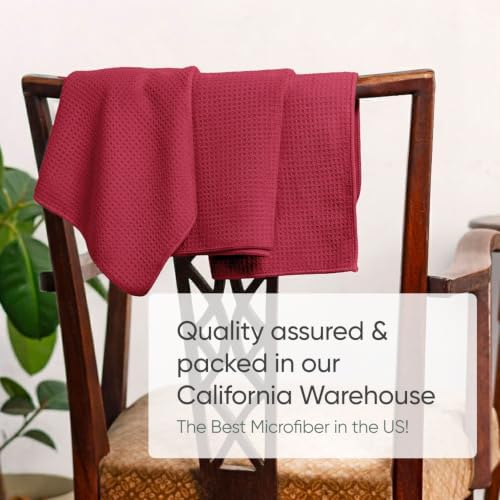 Kitchen Towels - Microfiber Waffle Weave Towels | Absorbent, No Lint, Commercial - Image 6