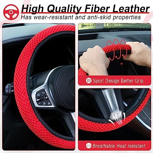 Alpmosn Elastic Stretch Steering Wheel Cover, Universal Interior Accessories - Image 3