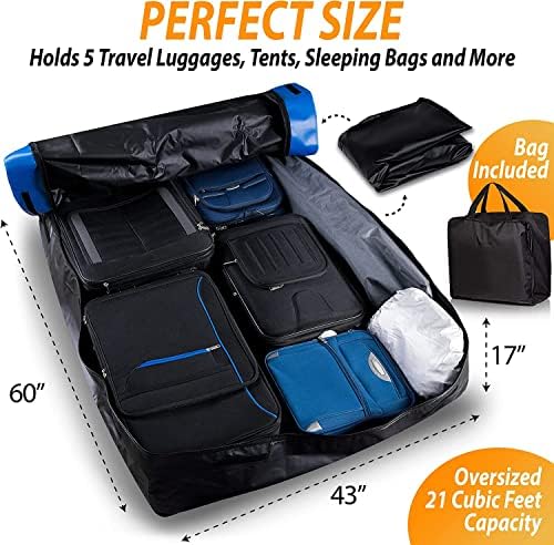 Zone Tech 21 Cubic Feet Car Rooftop Cargo Bag Carrier Soft Shell Waterproof - Image 4