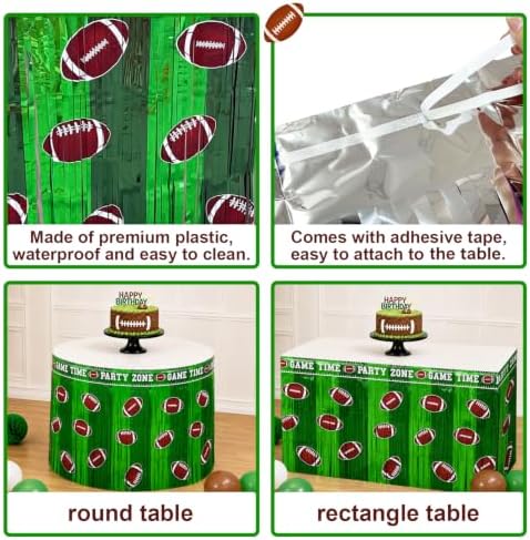 Football Party Decorations Football Fringe Table Skirt - Image 5