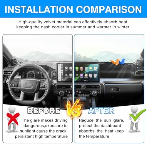Autorder Dashboard Cover Mat for Toyota 4Runner 2025 2026 / Toyota Tacoma 2024 - Image 3
