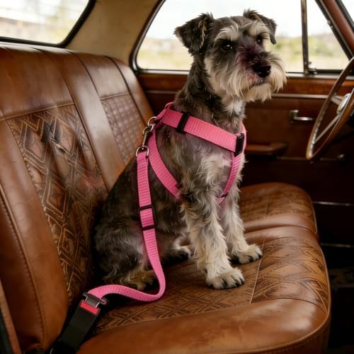 Elisel Elisel 2 Packs Adjustable Length Pet Dog Cat car seat Belt Pet seat Belt - Image 6