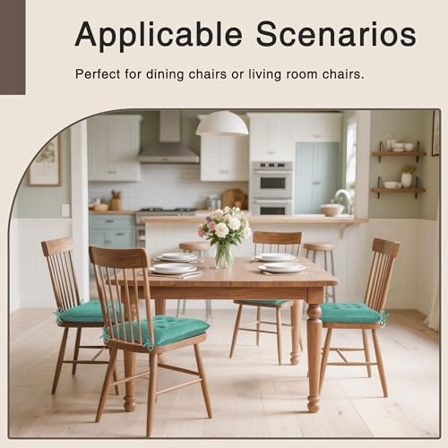 OVOV 6 Pack Chair Cushions for Dining Chairs 15.5"x15.5" Lake Blue - Image 5