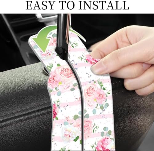PU Leather Car Seat Hook, Storage Headrest Hanger, Cute Car Backseat Organizer - Image 5