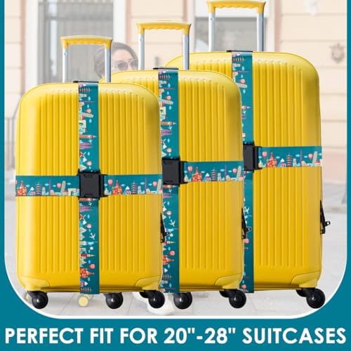 4 Pack Luggage Straps for Suitcases Adjustable Luggage Belt Suitcase Strap - Image 4