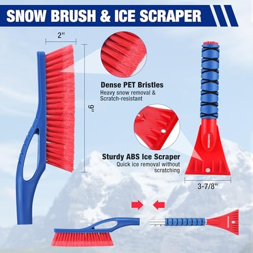 WORKPRO 3-Piece Snow Removal Kit, Snow Shovel, Ice Scraper & Snow Brush - Image 3