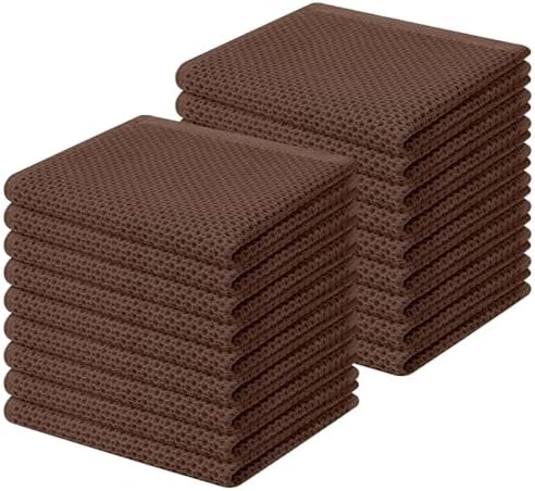 Homaxy 100% Cotton Waffle Weave Kitchen Dish Cloths 18-Pack by Homaxy