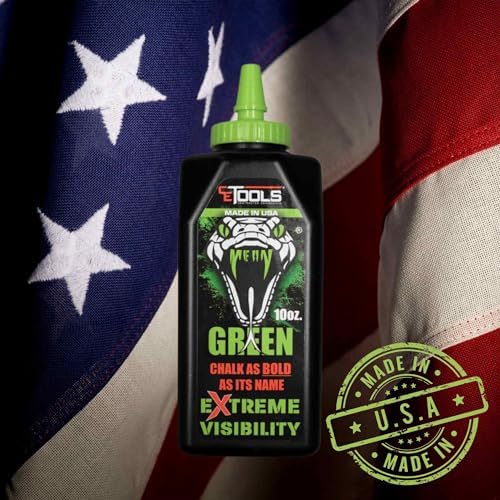 CE TOOLS Mean Green® Marking Chalk, Color GREEN, EXTREME VISIBILITY, MADE IN - Image 2