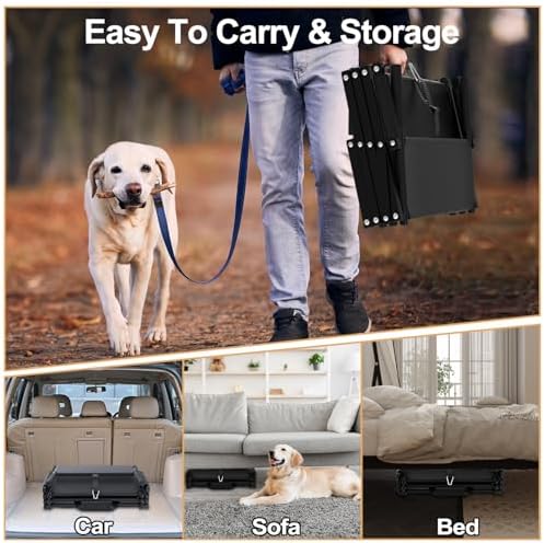 Extra Wide 20" Dog Stairs for Large Dogs, Dog Steps for Car 5 Steps - Image 6
