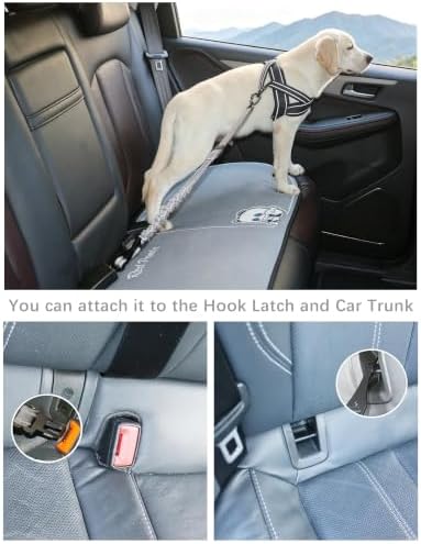 AUBELL Dog Seat Belt for Car, Updated 3-in-1 Bungee Dog Car Harness - Image 2