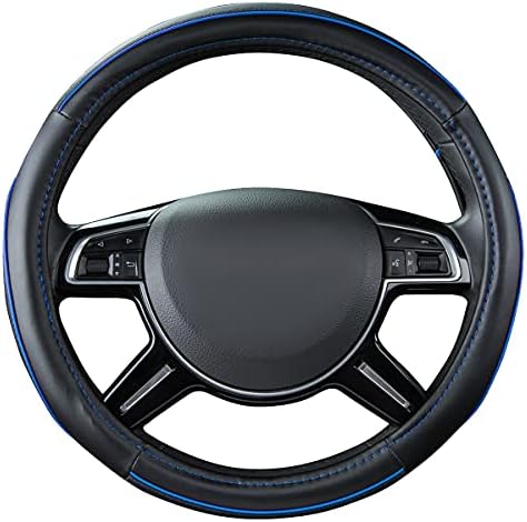 Car Pass Colour Piping Leather Universal Fit Steering Wheel Cover, Perfectly fit - Image 5