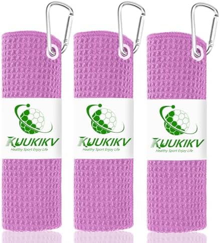3 Pack 16" X 16" Golf Towels for Golf Bags by KuukikvDirect