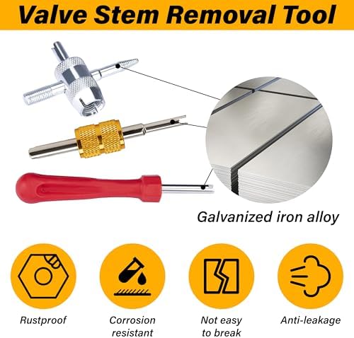 Valve Stem Removal Tool, Schrader Valve Removal Tool, Tires Repair Tool Kit - Image 6