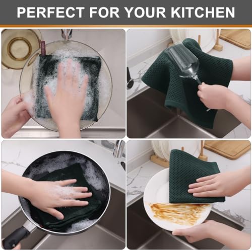 Kitinjoy Cotton Waffle 6-Pack Kitchen Towels - Image 4