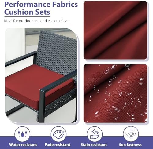 IPYNBAP Outdoor Chair Cushions Set of 4 -Waterproof Outdoor Seat Cushions - Image 3