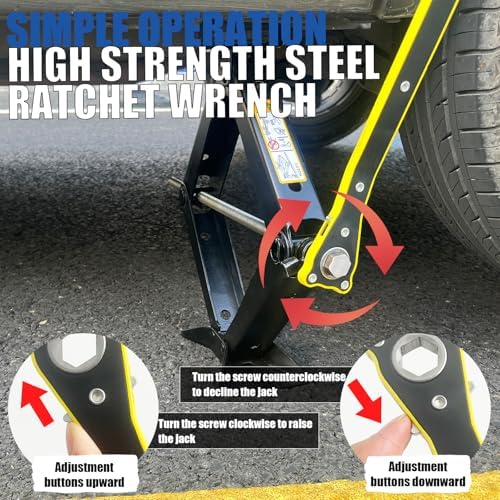 Car Jack Kit 3 Ton/6614 lbs Multipurpose Universal Scissor Jack - Image 6