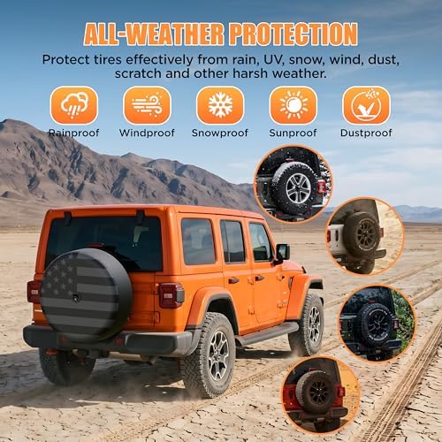 Moonet 33" Tire Cover for Jeep Wrangler JL - Image 4