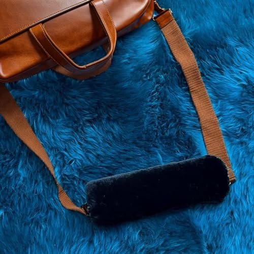 AOGELAN Fluffy Fuzzy Genuine Sheepskin Car Seat Belt Cover Pad, Seatbelt Cushin - Image 4
