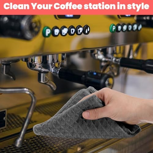 4Pack Waffle Weave Microfiber Towel, 11.8"Microfiber Espresso Towels - Image 7