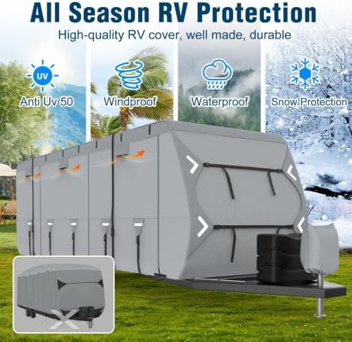 Mofeez RV Cover, 22-24ft Travel Trailer Cover, Heavy Duty 7 Layer Top Anti-UV - Image 2