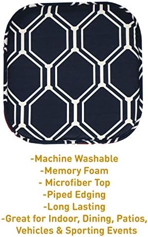 Sweet Home Collection Chair Cushion Memory Foam Pads Honeycomb Pattern Slip Non - Image 2