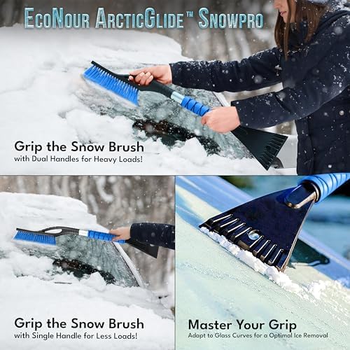 EcoNour 27" Ice Scraper for Car Windshield and Car Snow Brush - Image 2
