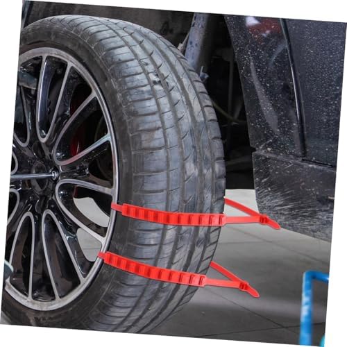 TIDTALEO 15pcs Car Tire Anti-skid Tie Emergency Snow Tire Chains Orange Plastic - Image 6
