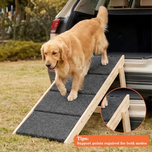 Foldable 4-Step Dog Stairs for Bed, 2-in-1 Dog Steps & Ramp for High Bed Couch - Image 5