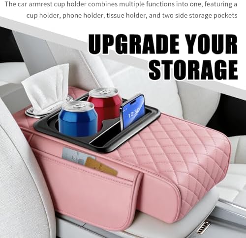 5-in-1 Car Center Console Cover, Leather Car Armrest Cover - Image 6