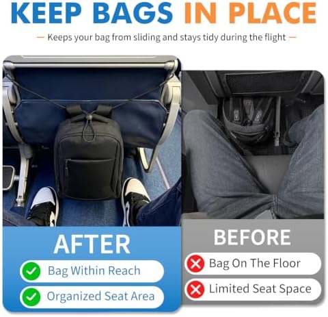 Seat Bag Strap for Airplane Travel, Small Bungee Cords - Image 5