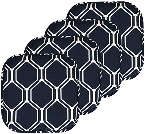 Sweet Home Collection Chair Cushion Memory Foam Pads Honeycomb Pattern Slip Non by SweetHomeCollection