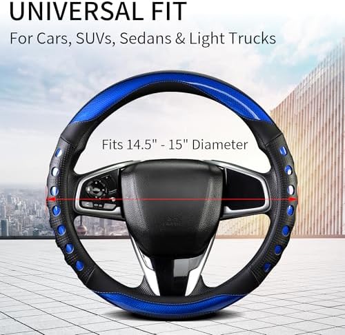PU Leather Car Steering Wheel Cover - Image 3