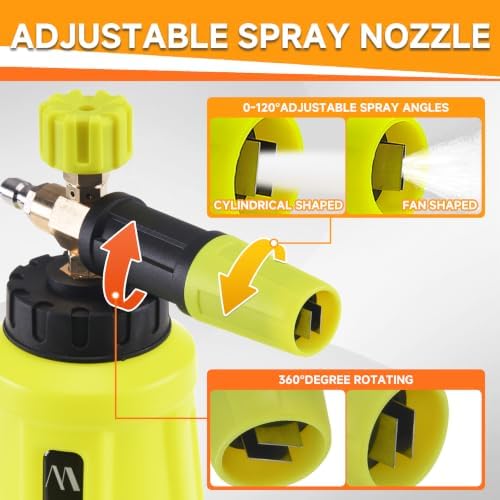 M MINGLE Pressure Washer Foam Cannon Kit, Car Wash Brush - Image 4