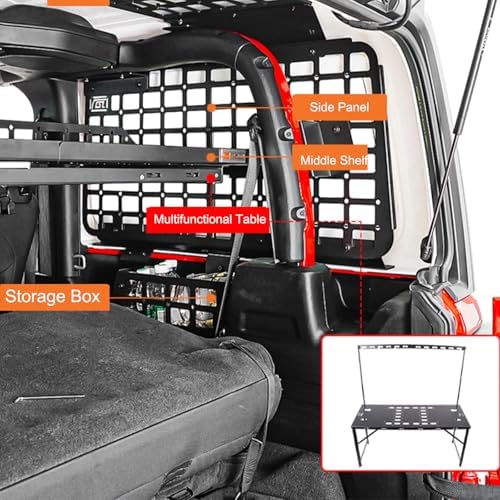 CTH for Jeep Wrangler JL 2dr 2018-2023 MOLLE Panel Cargo Organizer Storage - Image 2