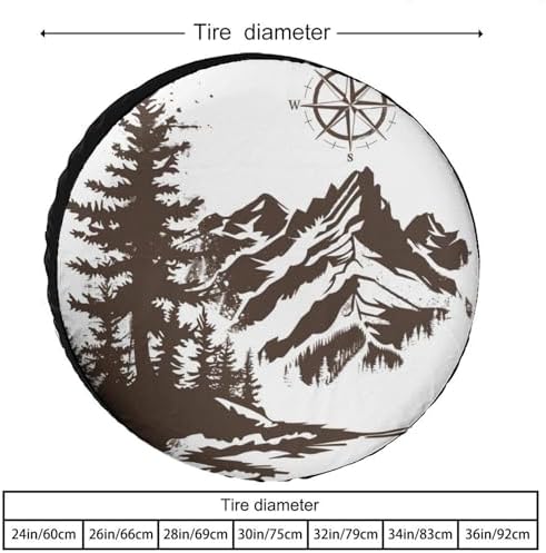 Camping Spare Tire Cover 12 Inch Mountains - Image 2
